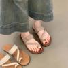 Retro Casual Platform Cover Toe Slippers Women's 2025 New Summer Seaside Vacation Casual Beach Sandals Drag