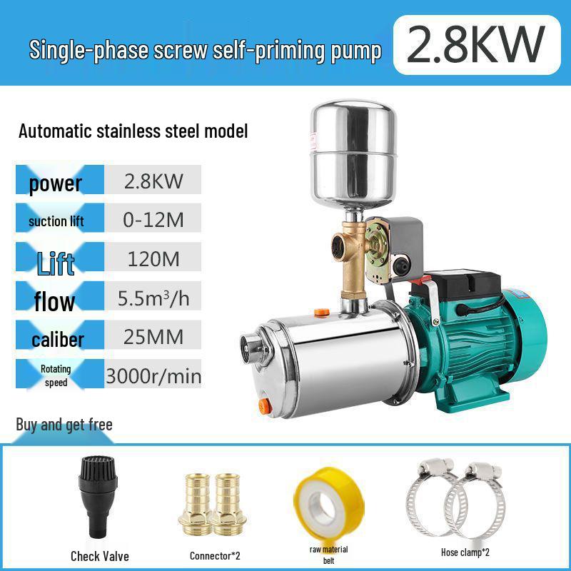 220V Automatische selbstansaugende Haushaltswasserpumpe - Hochdruck Brunnen- und Druckerhöhungspumpe