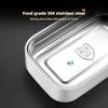 304 stainless steel lunch box for Adults Kids School Office 2 Layers 3 Grids bento Food Storage Containers  Easy to Clean