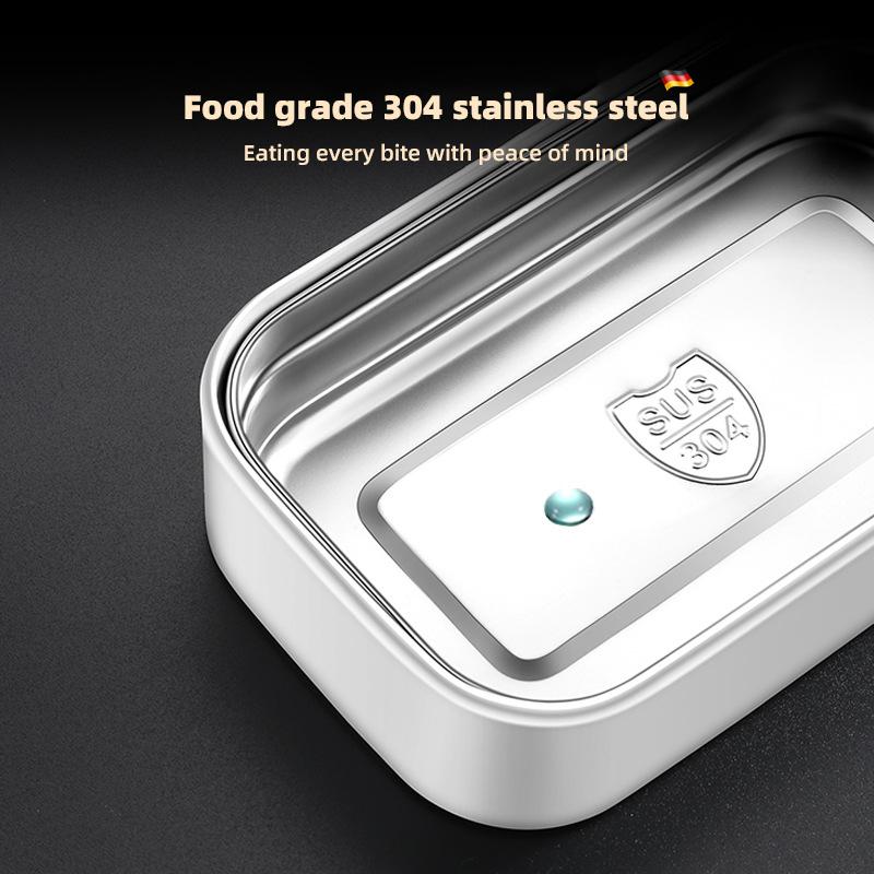 304 stainless steel lunch box for Adults Kids School Office 2 Layers 3 Grids bento Food Storage Containers  Easy to Clean
