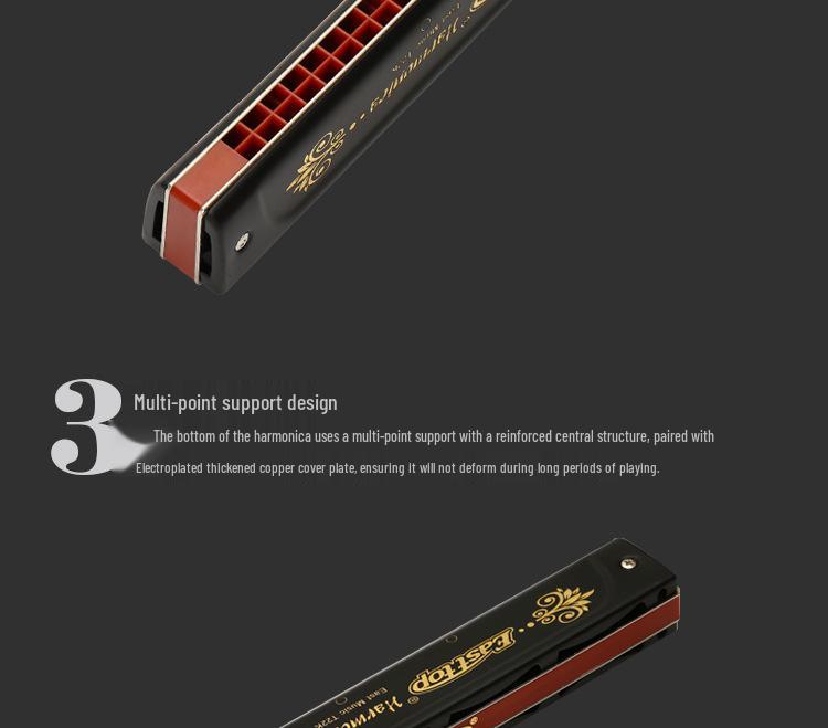 Dongfang's 22-Hole C Key Polyphonic Harmonica for Beginners and Adults