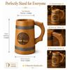 Handmade Wooden Beer Mug, Wood with Sheesham Finish, Barrel Style, Lightweight & Durable, for Craft Beer, Home Bar, Café, Party, Gift(350ml)
