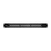 Panel de Conexiones Qoltec Rack| 48V | 24 Puertos | Inyector PoE Pasivo | Negro