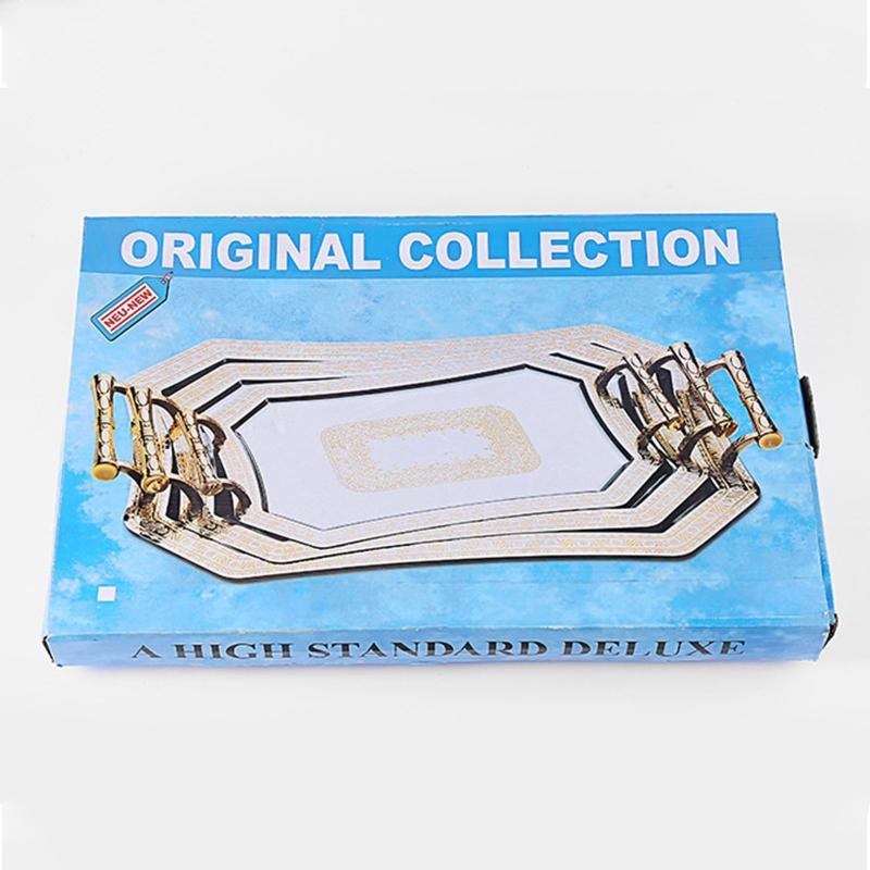 Stainless Steel Storage Tray Metal Elegant Organizer Multifunction Trays for Fruit Candy Dessert Pastry Cookie Biscuit