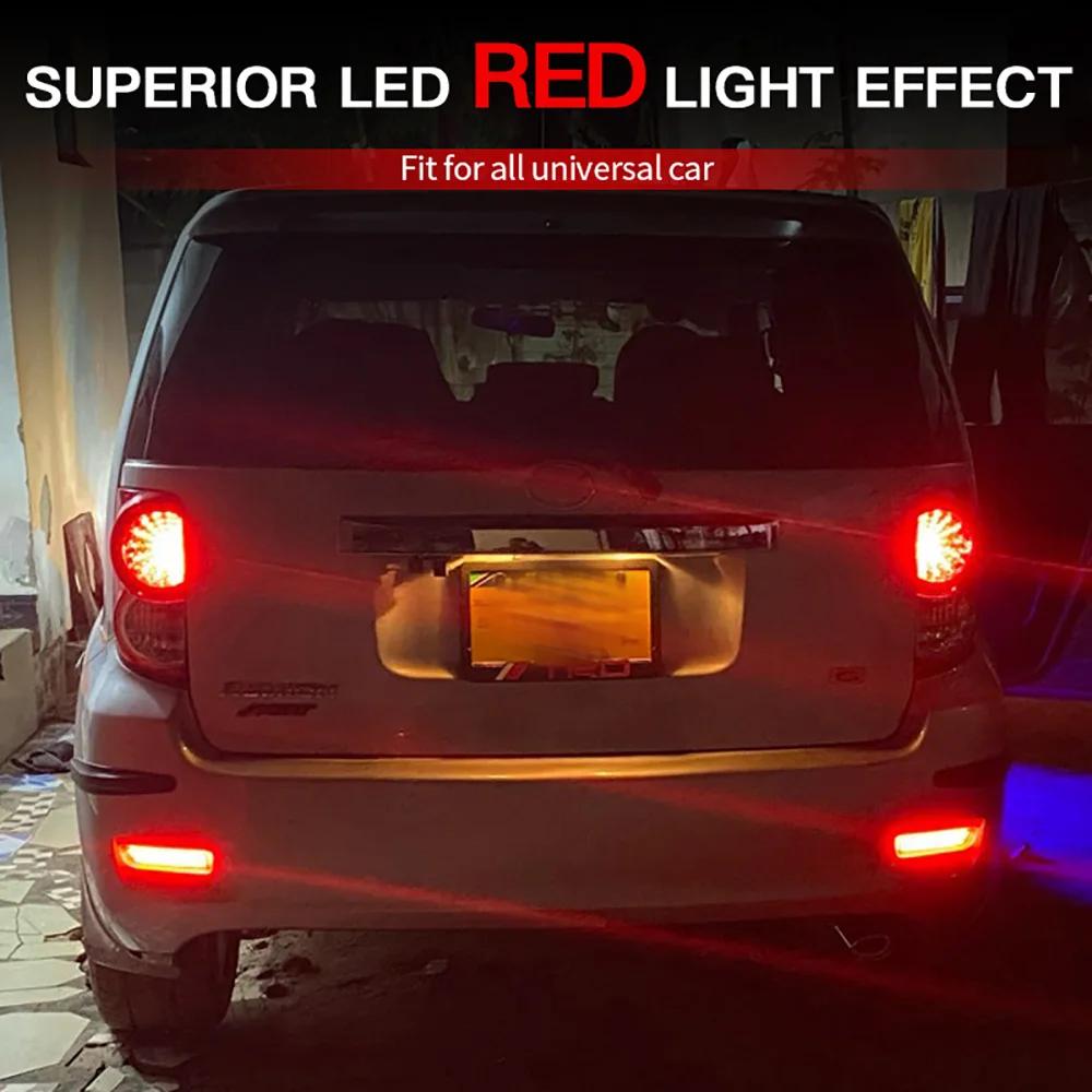 2Pcs LED Rear Bumper Reflector Light for Toyota Avensis Saloon Estate/Tourer Estima 2.4 Previa RAV4 Brake Warning Dynamic Lamp.