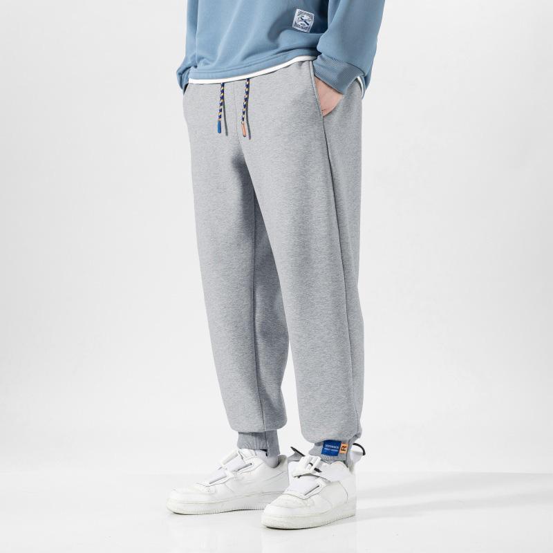 Winter Men's Wide Loose Casual Pants Trendy Sweatpants Joggers Pants Clothing Warmer Fleece Thicken Cotton Long Trousers