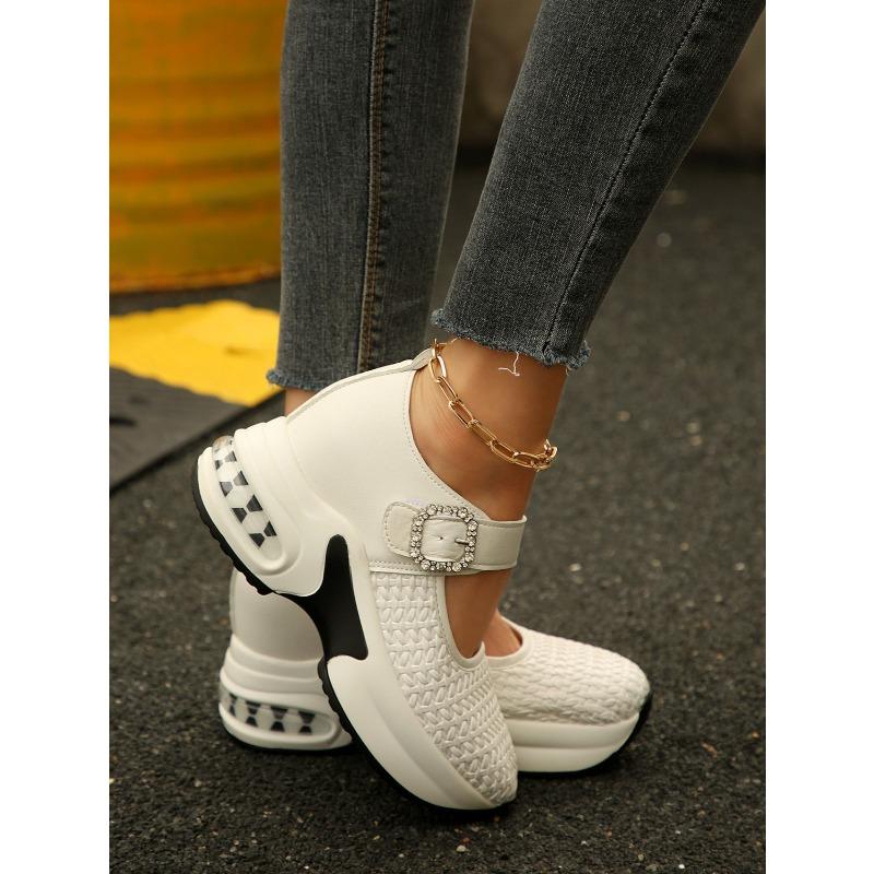 Women Casual Sneakers Breathable Comfortable Outdoor Trend Platform Sneakers Lightweight Wedges Slip on Shoes