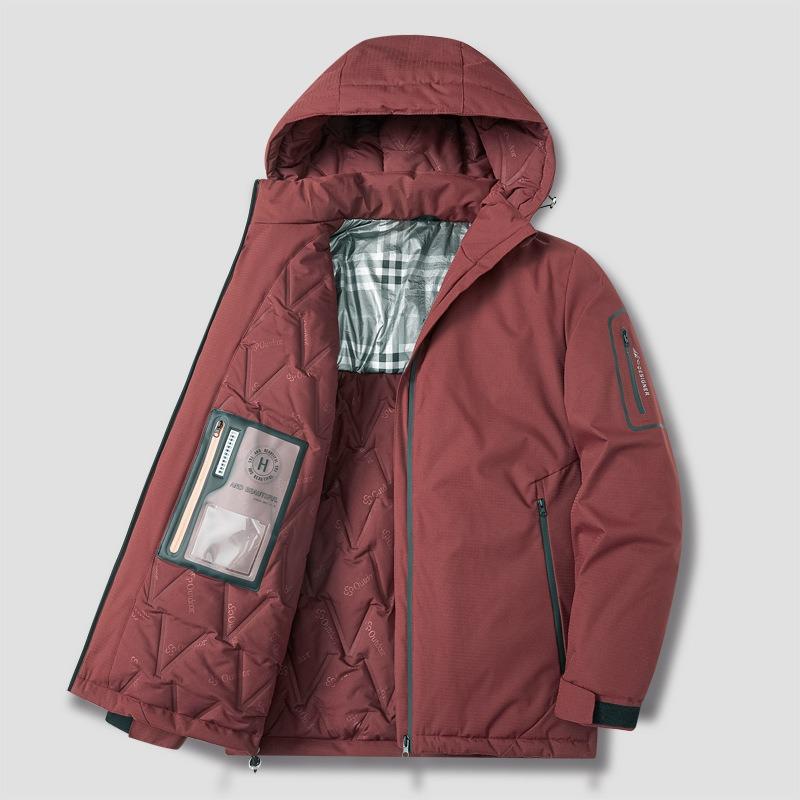 Winter Cotton-padded Clothes Men's Large Size Loose Casual Cotton-padded Clothes Trendy Hooded Sports Bread Clothes Graphene Thermal Clothes