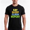 Eat Sleep Clash Repeat Funny Gift TShirt Summer Casual Cotton Tee Oversized Streetwear Tops Vintage Graphic Print