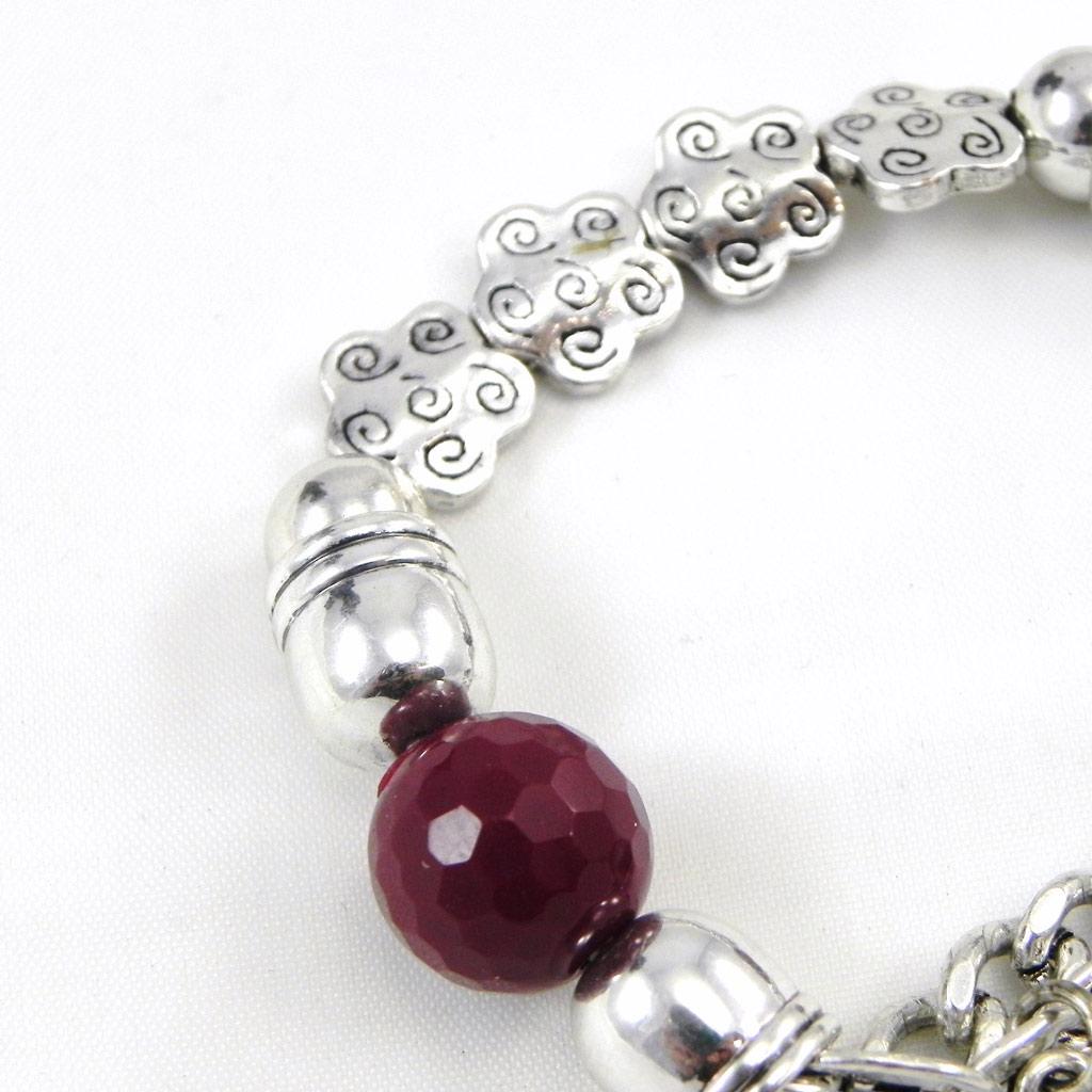 Les Trésors De Lily [G7787] - Designer-Armband 'Capucines' rot