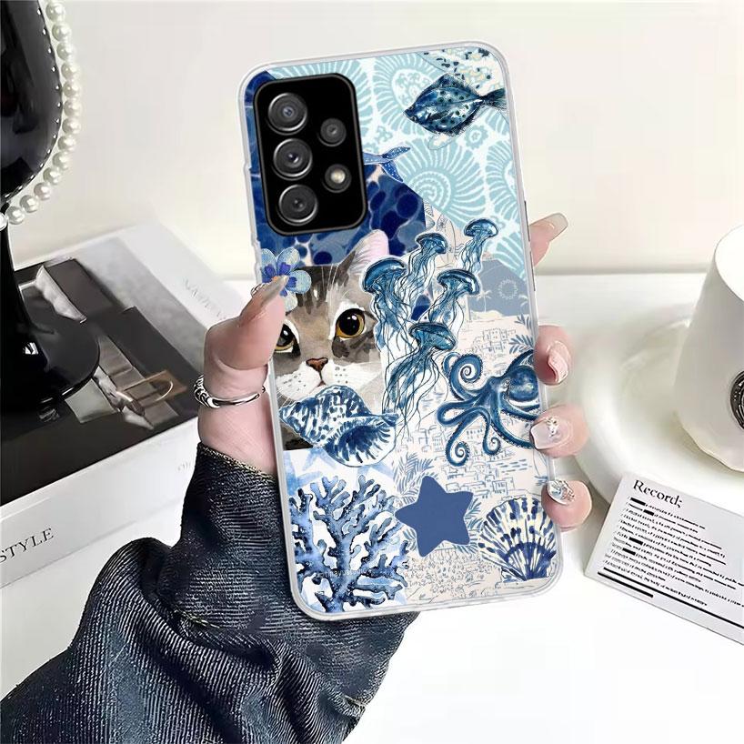 

Морская звезда Морская черепаха Акула Для Samsung Galaxy A52S A42 A32 A22 A12 A02S A51 A50S Чехол для телефона A41 A31 A21S A30S A20S A20E A70 Samsung A41