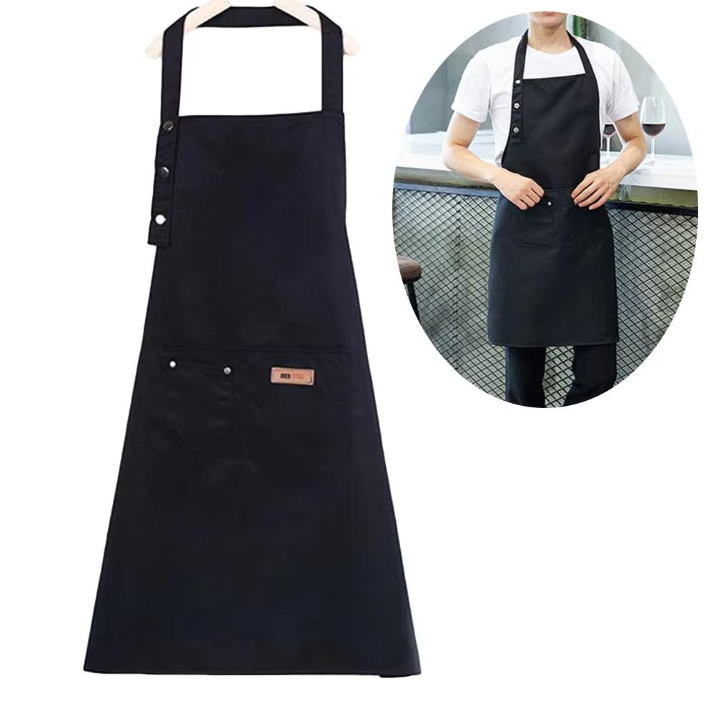 Fashion Canvas Kitchen Aprons For Woman Men Chef Work Apron For Grill Restaurant Bar Shop Cafes Beauty Nails Studios Uniform
