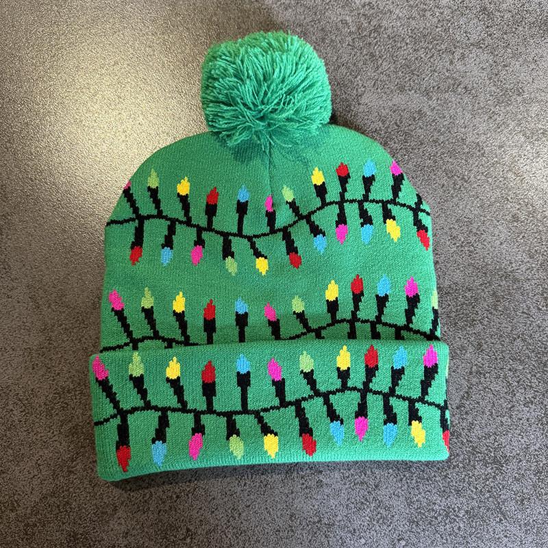 Elk Cute Snowman Santa Claus Pattern Christmas Theme Warm Knitted Hat For Winter