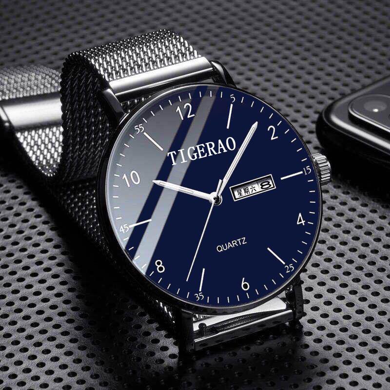 Ultra-thin Men's Trendy Mechanical & Quartz Waterproof Watch for Teenagers and Students