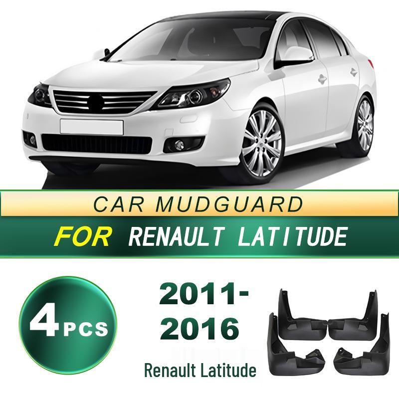 Renault Latitude 2011-2016 Tire Mudguard: Soft Rubber, No-Drill Installation.