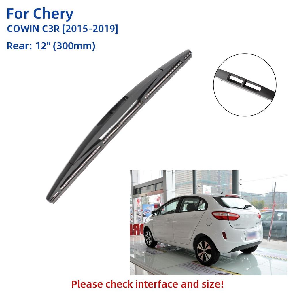 3PCS For Chery COWIN C3R 2015-2019 22"+17"+12" Front Rear Wiper Blades Windshield Windscreen Window Cutter Accessories 2015 2016 2017 2018 2019