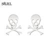 Stainless Steel Bat Stud Earrings For Women Men Punk Funny Halloween Party Gift Black Bat Earings Studs Jewelry Wholesale