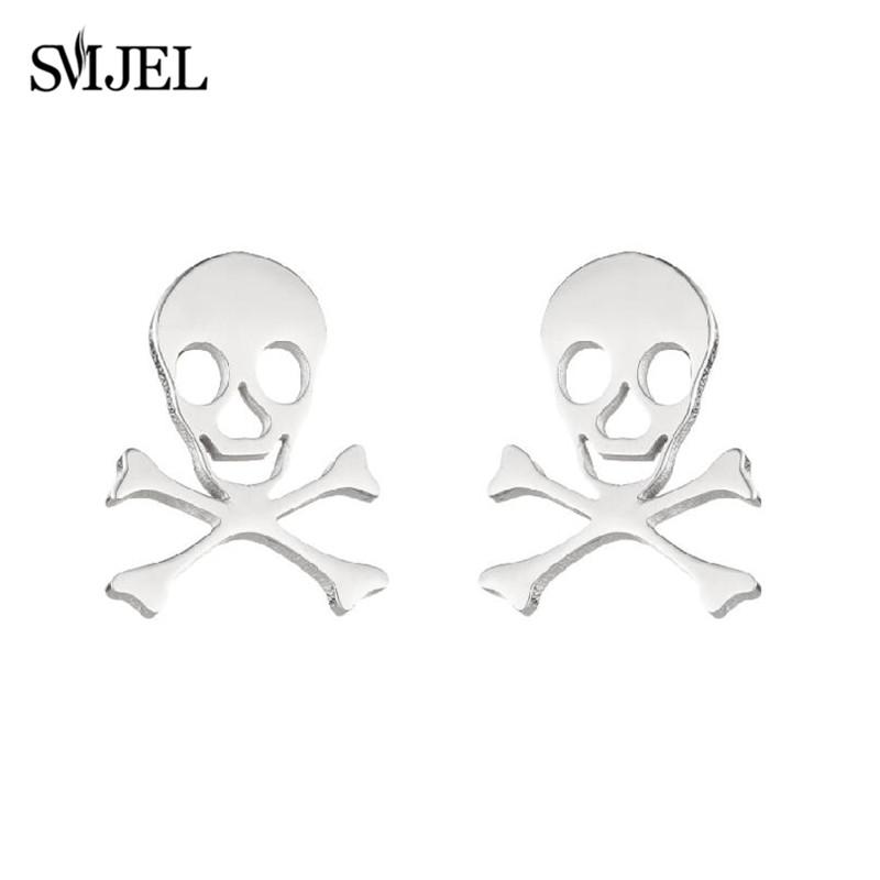 Stainless Steel Bat Stud Earrings For Women Men Punk Funny Halloween Party Gift Black Bat Earings Studs Jewelry Wholesale