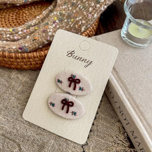 Japan and South Korea Xiaoxiang Style Pattern Oval Bb Clip Temperament Hairpin High-end Girl Broken Hair Headdress Bangs Hair Accessories Hairpin
