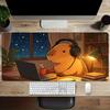 Cute Lofi Capybara Mouse Pad XL Computer Accessories Office Game Table Mats Rubber Anti-slip Gaming Keyboard Mousepad Desk Pads