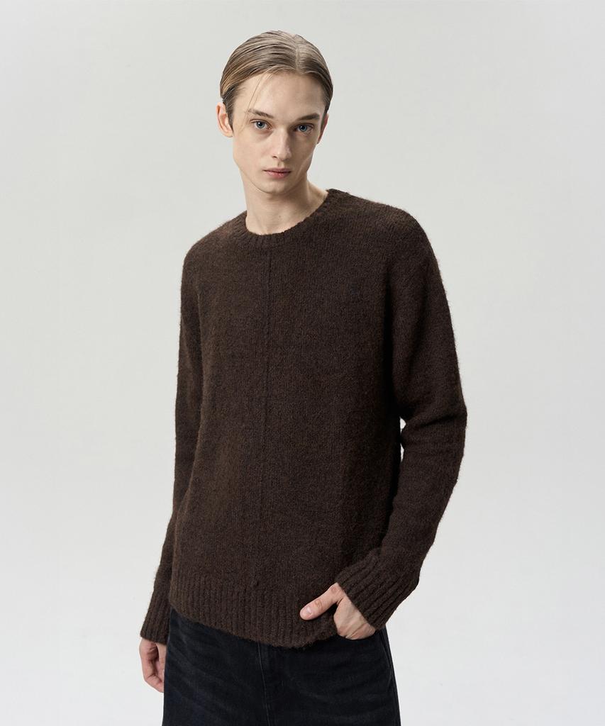Liimaen Unisex Wool Blend Knit Top Chocolate