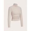 High Neck Solid Color Long Sleeve Top Turtleneck Pure Color Knitting Long Sleeves Tops