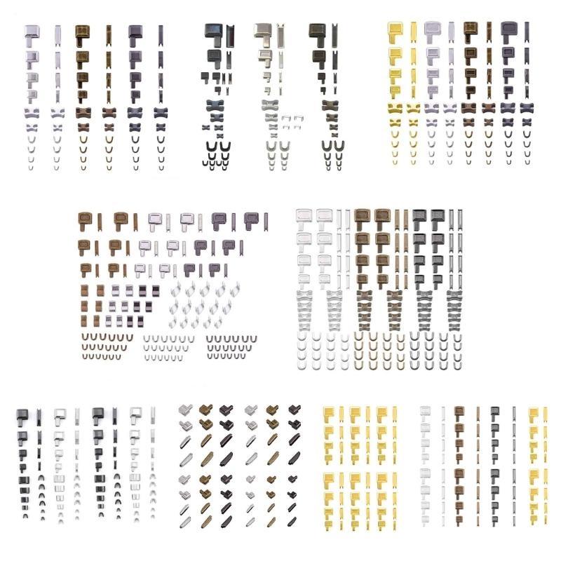 Metal Zips Repair Set Zippers Repair Tool Insertion Pin Zippers Bottom Zippers Stopper For Sewing Clothing Jackets