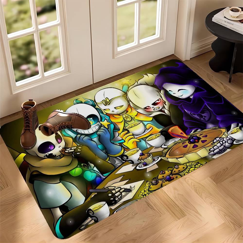 Felpudo Juego U-Undertale Habitación Infantil Decoración Dormitorio Balcón Felpudo Antideslizante Felpudo Sala de Estar Alfombra de Área