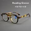 Classic Anti Blue Bright Round Frame Reading Glasses Retro High-end Anti Radiation Male and Female Presbyopia Glasses
