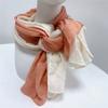 Korea Design New Spliced Scarf Long Two-Tone Cotton Warm Contrast Color Shawl Women's Scarves 75*190cm