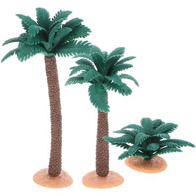 KALLORY Landscape Model Trees, Set of 3, 18.6 X 9 X 9 Cm, Realistic Simulation Trees, Miniature Wooden Greenery for Models, Interior Desktop