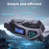 K10 Motorcycle Bluetooth 5.4 Helmet Headset 1200mAh Battery LCD Display Can DVR Video Recorder with FM Radio Waterproof Earphone