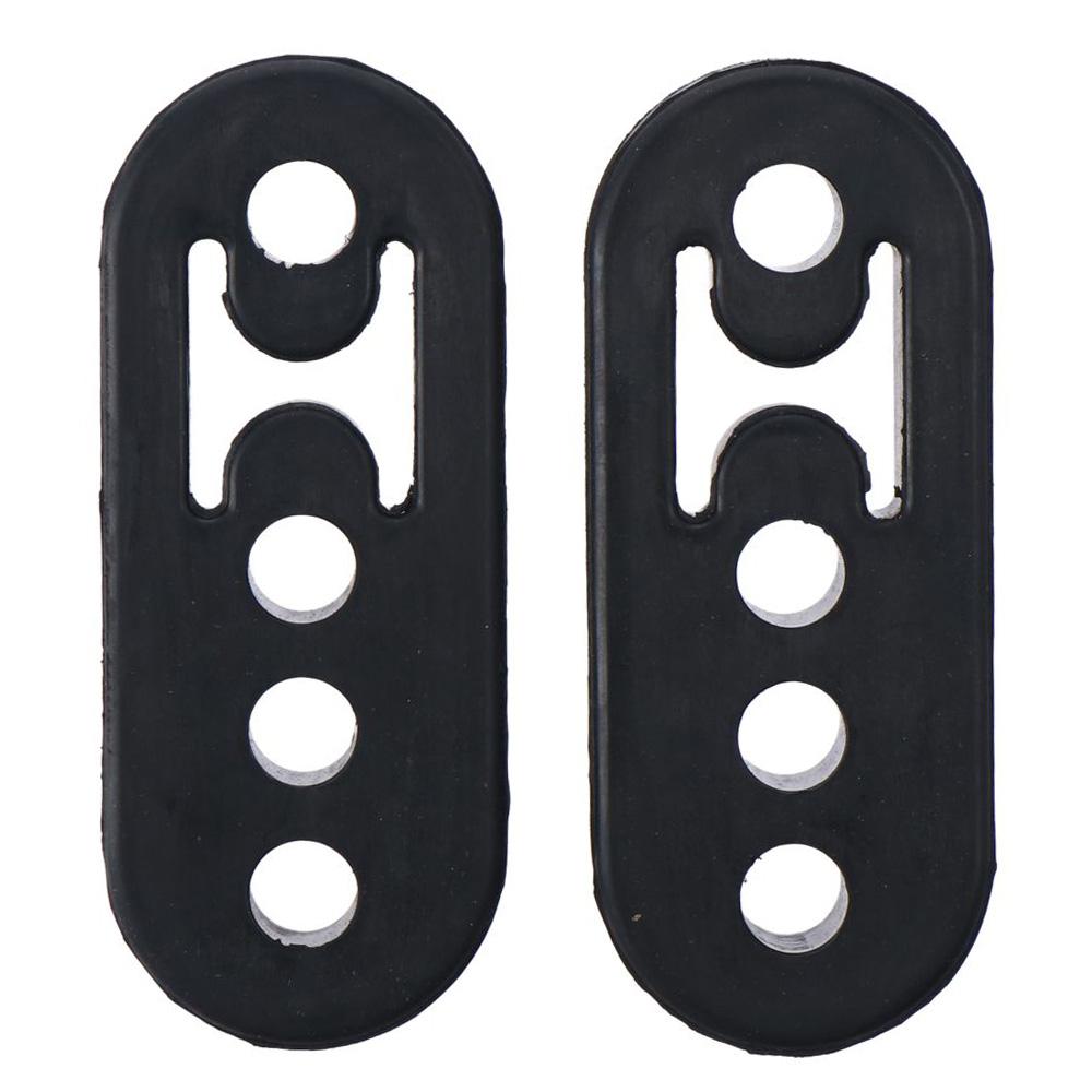 2Pcs Rubber Rubber  Exhaust Hanger 4 Holes High Density Rubber Muffler Hanger  Automobile