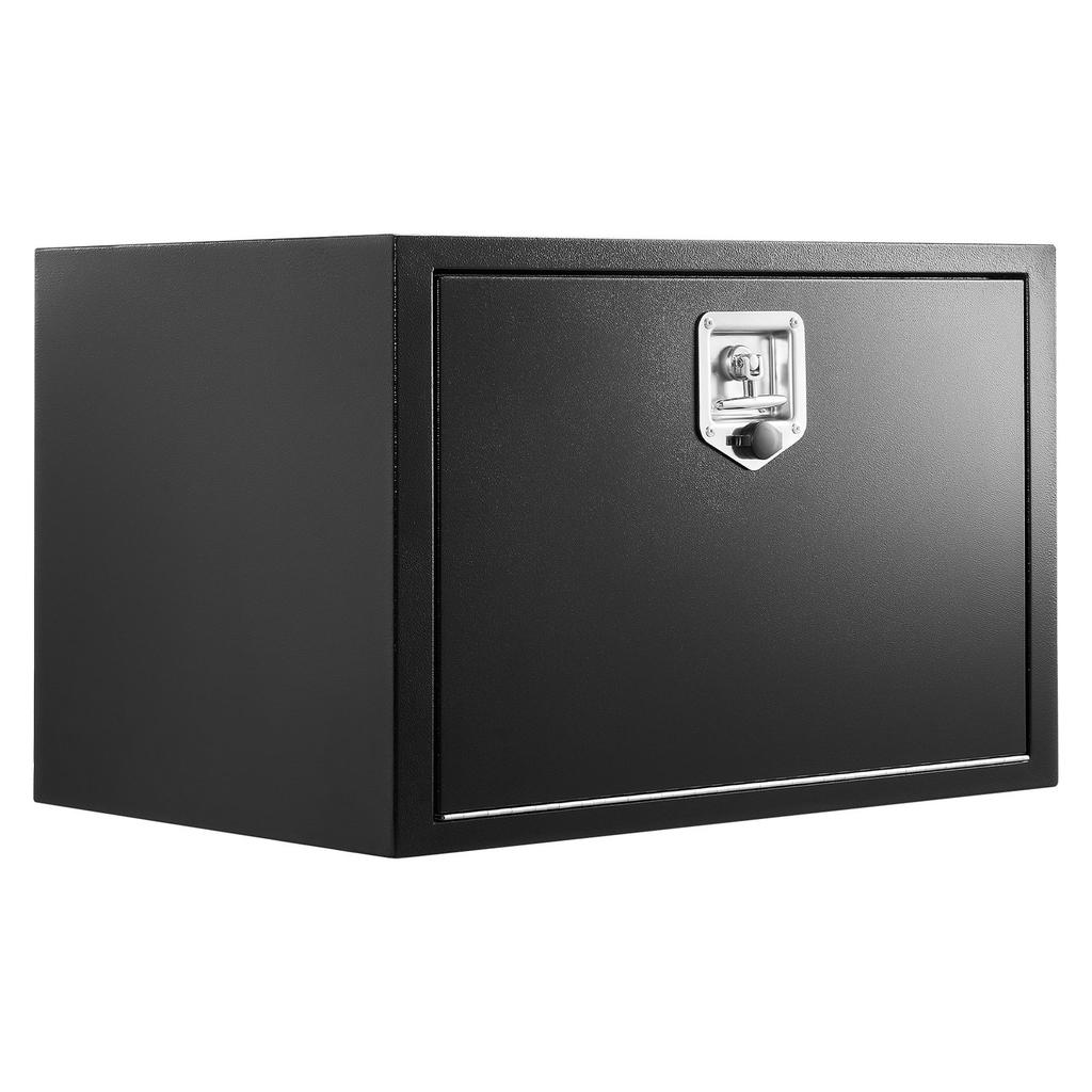 Underbody Truck Tool Box, 762 x 457 x 457 mm Heavy Duty Steel Trailer Storage Box with Lock & Keys, Waterproof Trailer Storage Organizer Under Body