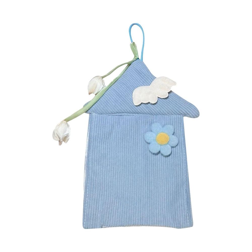 House Shape Hanging Tissue Bag Sunflower Design Tissue Roll Hanger Car Napkin Box Car Use