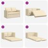 Floor Sofa with Sleeping Function Cream 112x174x55 Cm Fabric