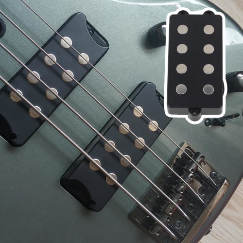 Yibuy Black Big Bass Guitar 4-String Humbucker Pickup, Ceramic