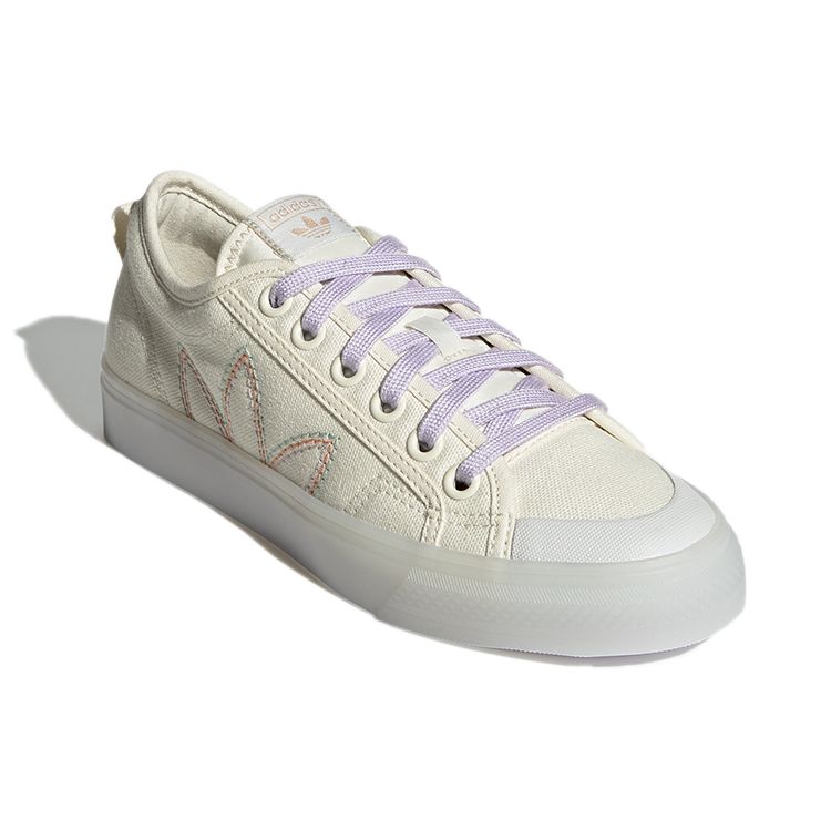 Adidas Originals Nizza Slip Resistant Durable Low Top Skate Shoes Women Sneakers Beige GX2731