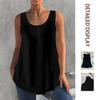 2026 Summer V-neck Crossover Button Vest T-shirt for Women