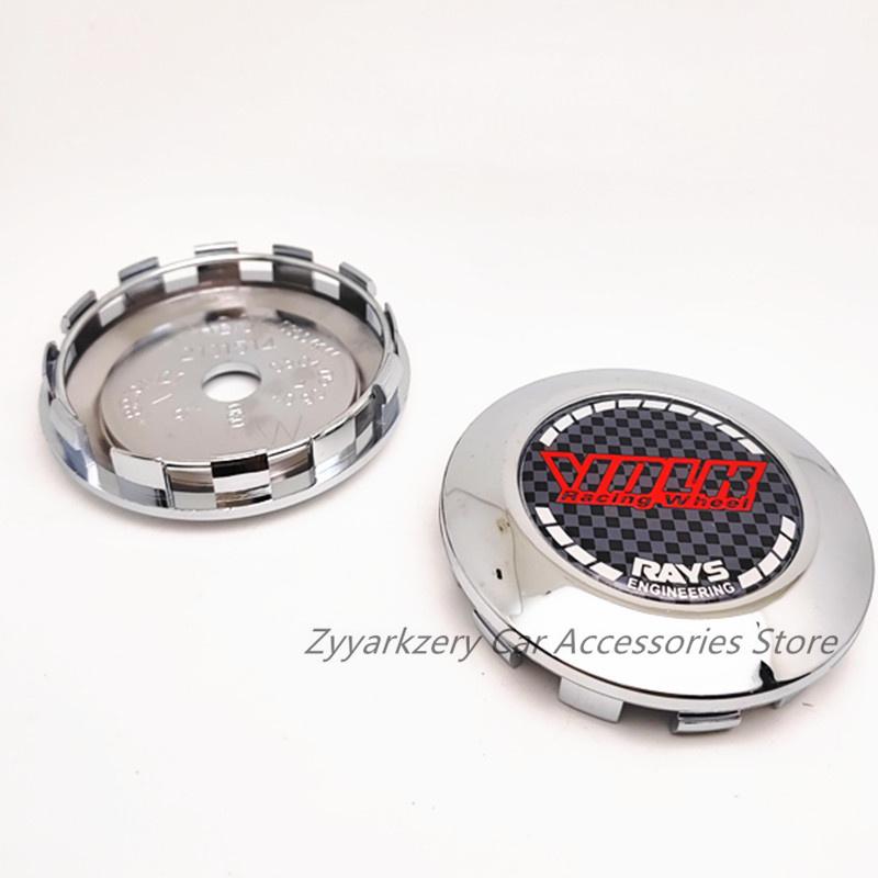 AAYP1 4pcs Volk VR Rays Racing 76mm 73mm Wheel Caps Car Center Hubcaps TE37SL Rims ABS Cover Car Styling
