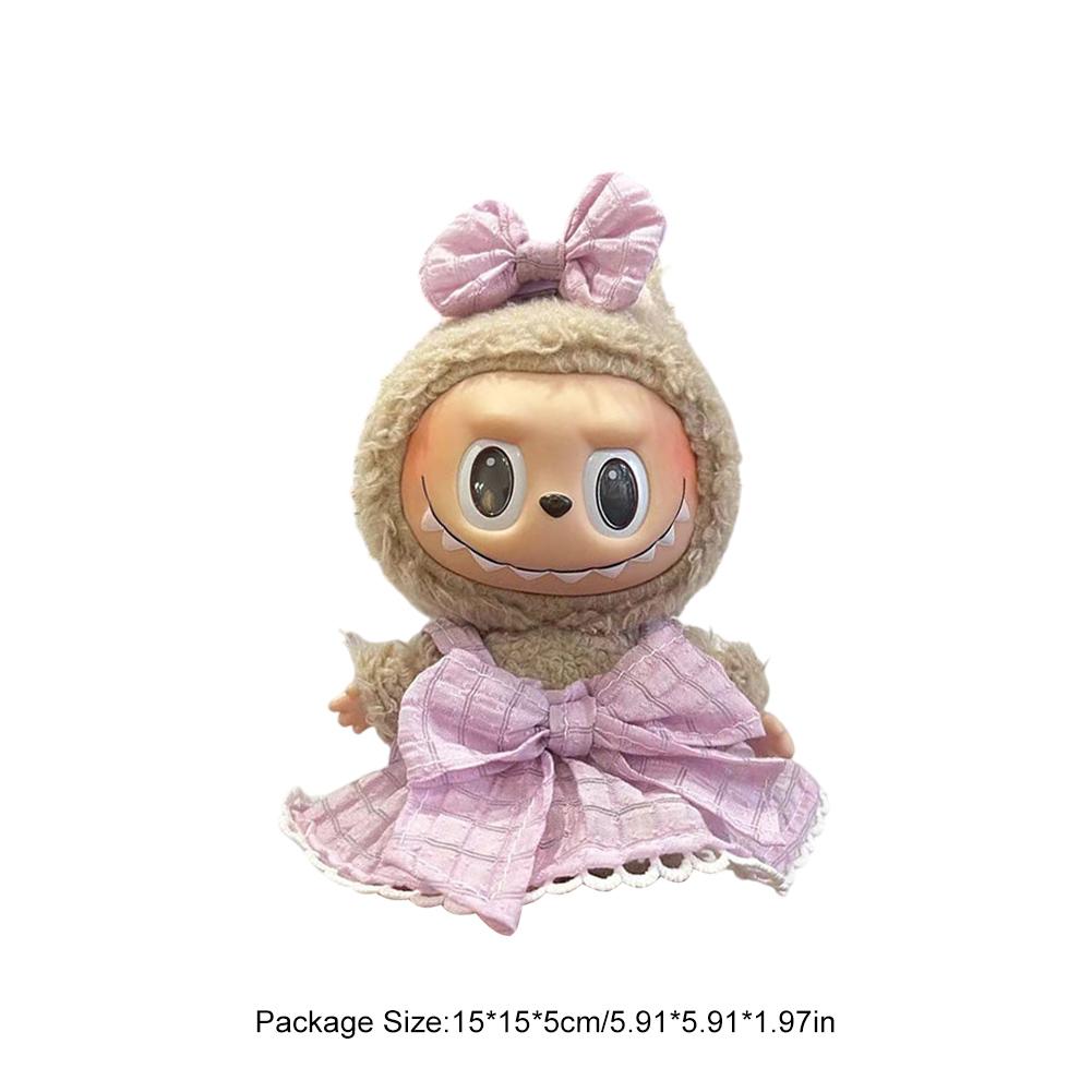 17cm Mini Doll's Clothes For Korea Kpop Labubu V1 V2 Idol Dolls Cute Decoration Macaron Clothing Gift Outfit Accessories