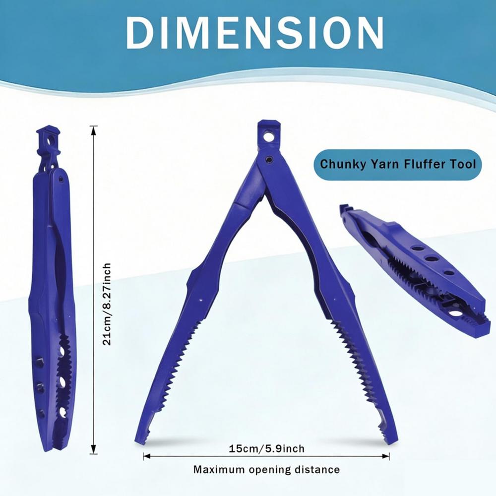 Garnaufplusterer Effizienter Serrated Jaw Verriegelbar Extra Dickes Garnaufplusterwerkzeug für DIY Bastel Häkel Strick Projekte