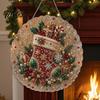 Decorazioni per Pittura Diamante Natalizie Suncatcher con Perle Finte, Pupazzo di Neve Babbo Natale Albero Carino Kit 3D con Perline Fai da Te Ornamenti per Feste
