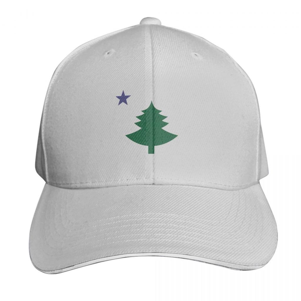 Old Original  Maine State Flag with Pine Tree and Star Baseball Cap Unisex Women Casual Summer Sport Sun Cap