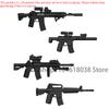Military Soldiers Figures Weapons Building Blocks Accessories Two-color Guns Assault Sniper Rifles M16 M4 Model Bricks Toy Gift
