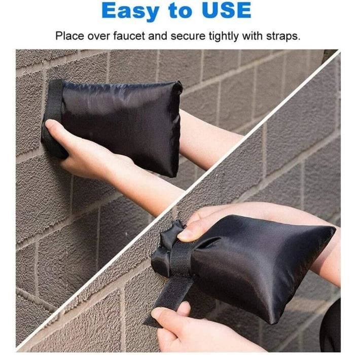 Housse de protection pour robinet extérieur - 4 pièces - Antigel - Imperméable - Protège contre les fissures