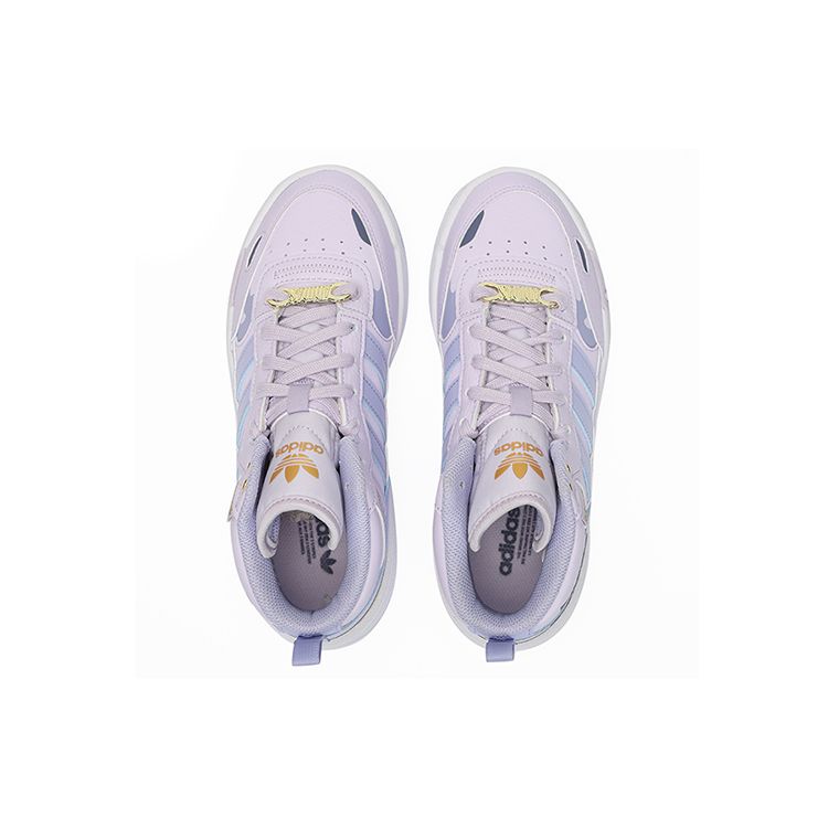 Adidas Originals Post Up Leather Slip Resistant Durable Lightweight Mid Top Sneakers Women Sneakers Purple H00217