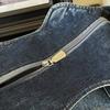 Vintage multi-zipper denim bag women's shoulder messenger bag