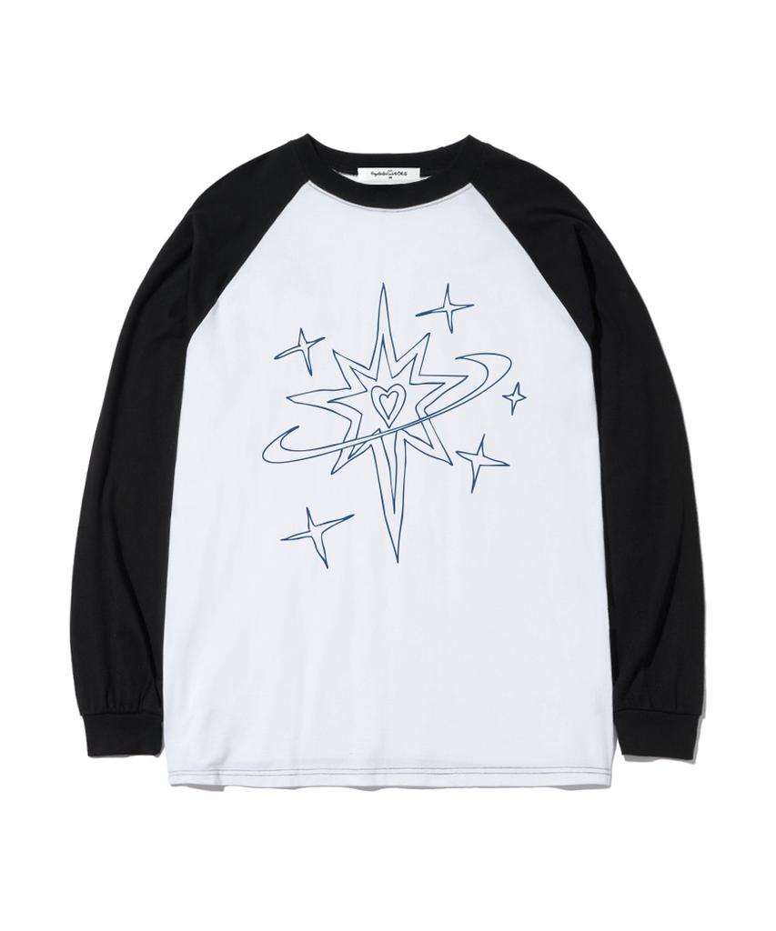 Deomopeuhauseu Line Star Planet Print Oversized Long Sleeve [4 Colors]