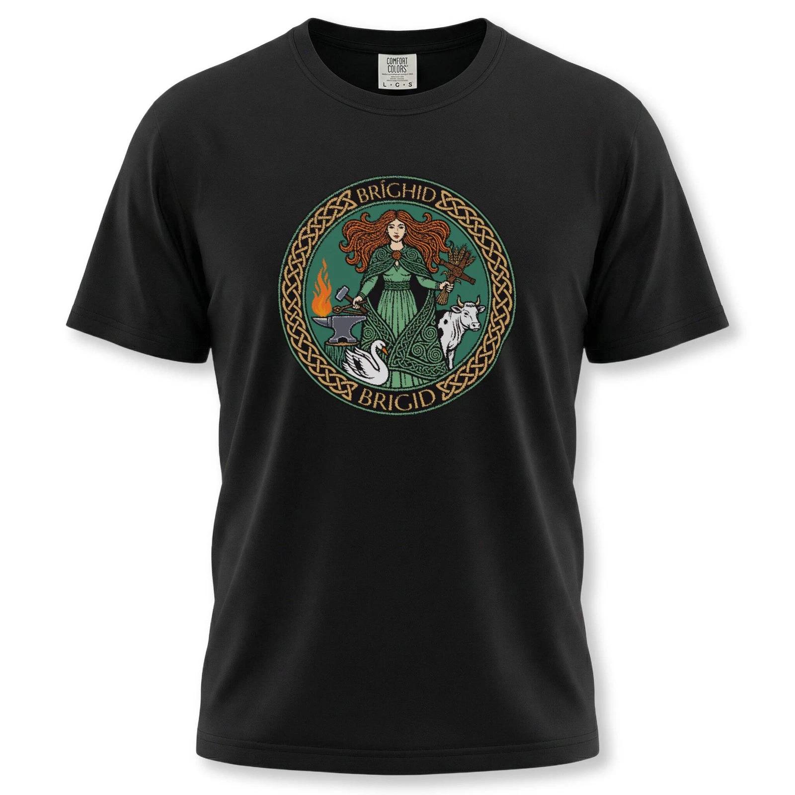 Brighid Celtic Goddess T-Shirt | Irish Mythology Fire Forge Swan Cow Tee XXXL